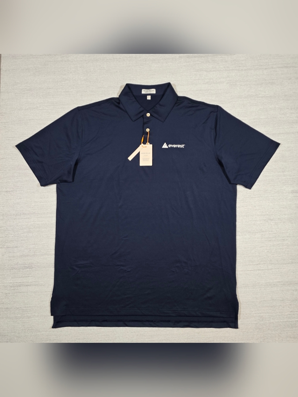Peter Millar Summer Comfort Solid Performance Jersey Polo Mens XL Navy UPF50+